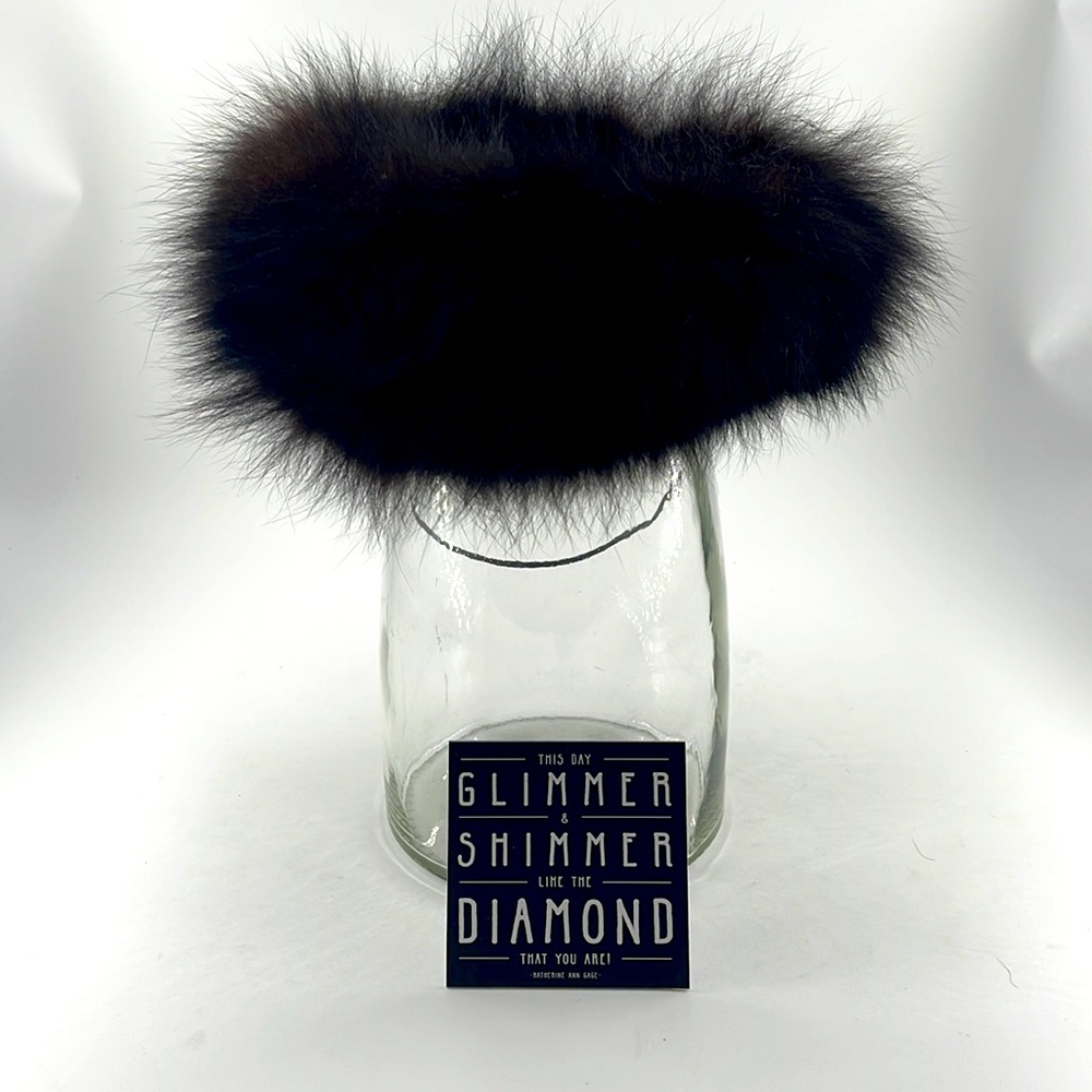 DANCIGER NEW YORK FUR 1950s Black Pillbox Hat Small